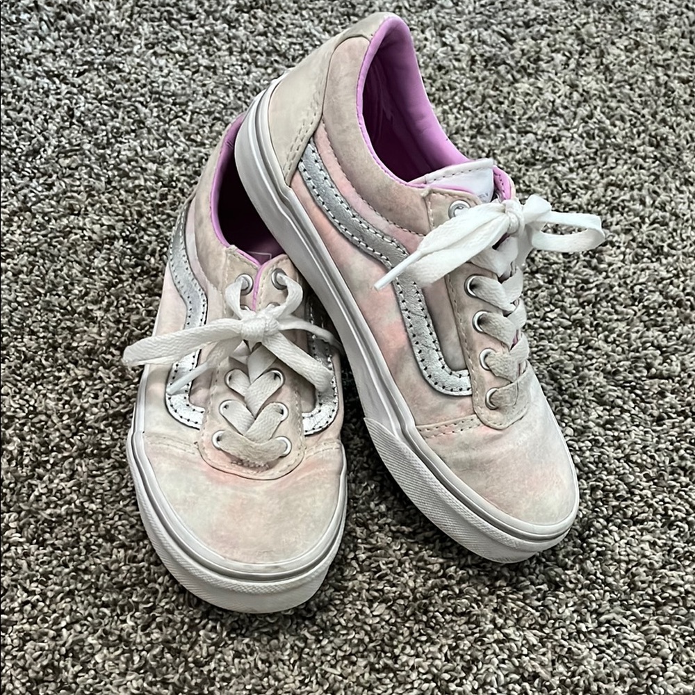 Vans Pink and White Sneakers